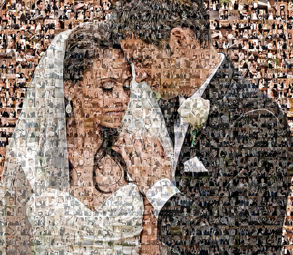 wedding mosaic photo booth wall rental